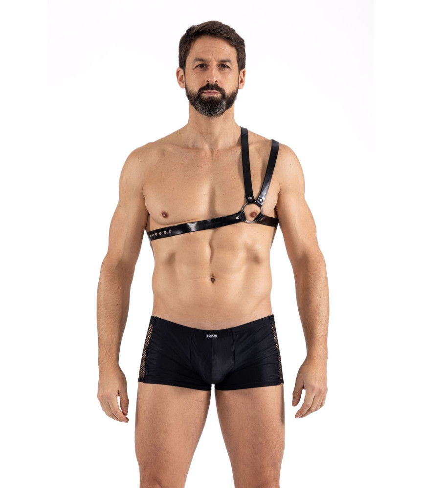 Harnais homme simili cuir double lanières sur épaule - LM302400308